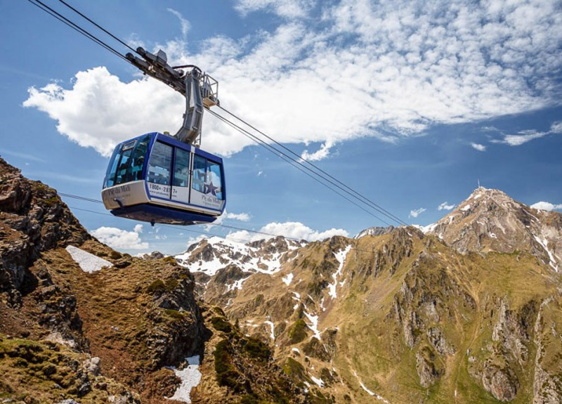 l'Acsension du Pic du Midi en téléphérique