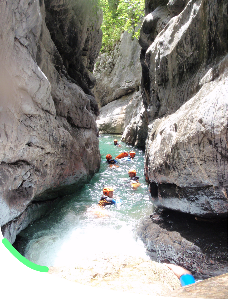 canyoning en été à cauterets n'py