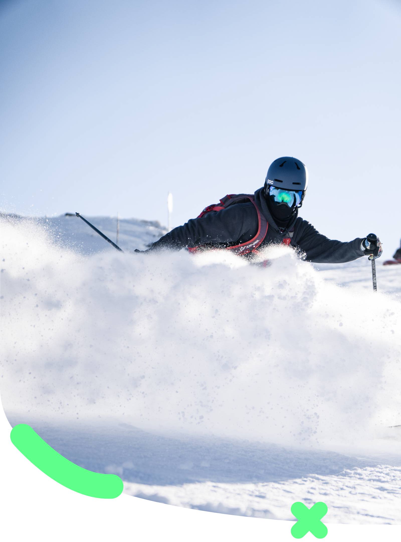 Slash de neige dans les Pyrénées