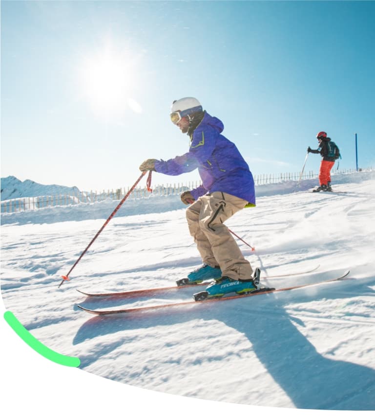 Skieur forfait main libre