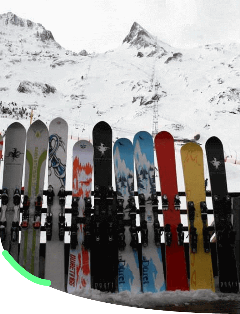 loueur skis snowboards