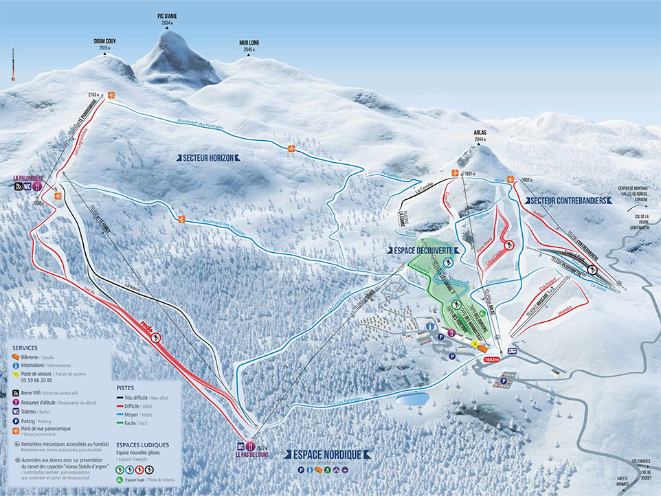 plan piste la pierre saint martin