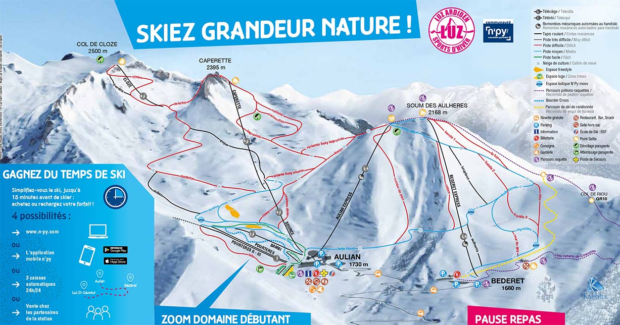 plan ski randonnee luz ardiden