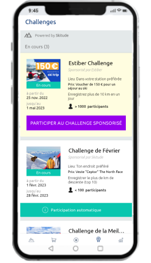 application ski pyrénées npy challenge