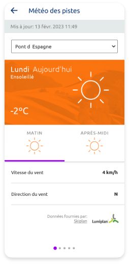 application ski meteo