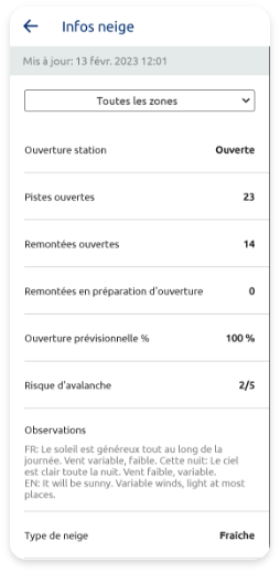 application ski meteo