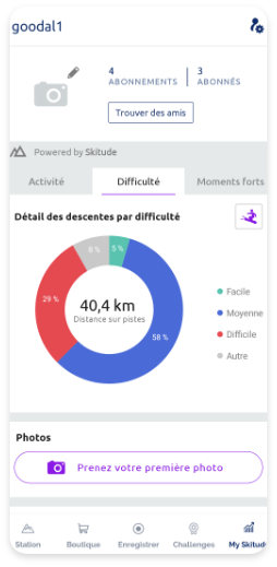 application ski statistiques