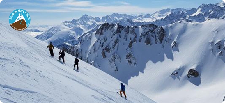 evasion hors piste descente freeride la mongie grand tourmalet