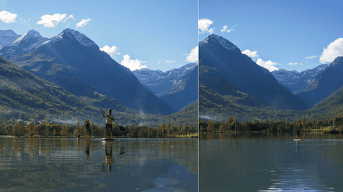 Stand up paddle sur le lac de Loudenvielle dans la Vallée du Louron