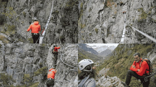 Via ferrata avec passerelle à Gavarnie