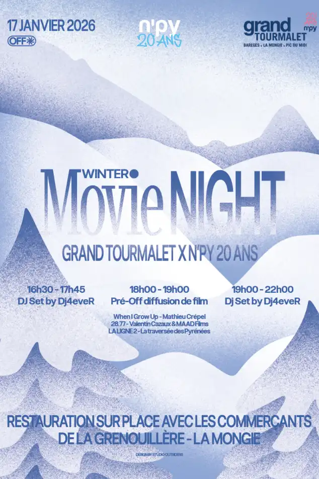 Projection grand écran de films de montagne à La Mongie
