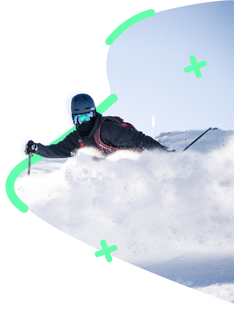 Slash de neige dans les Pyrénées