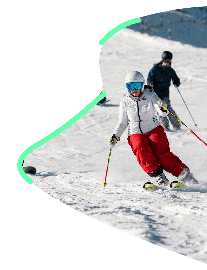 skieur en train de descendre une piste à piau engaly