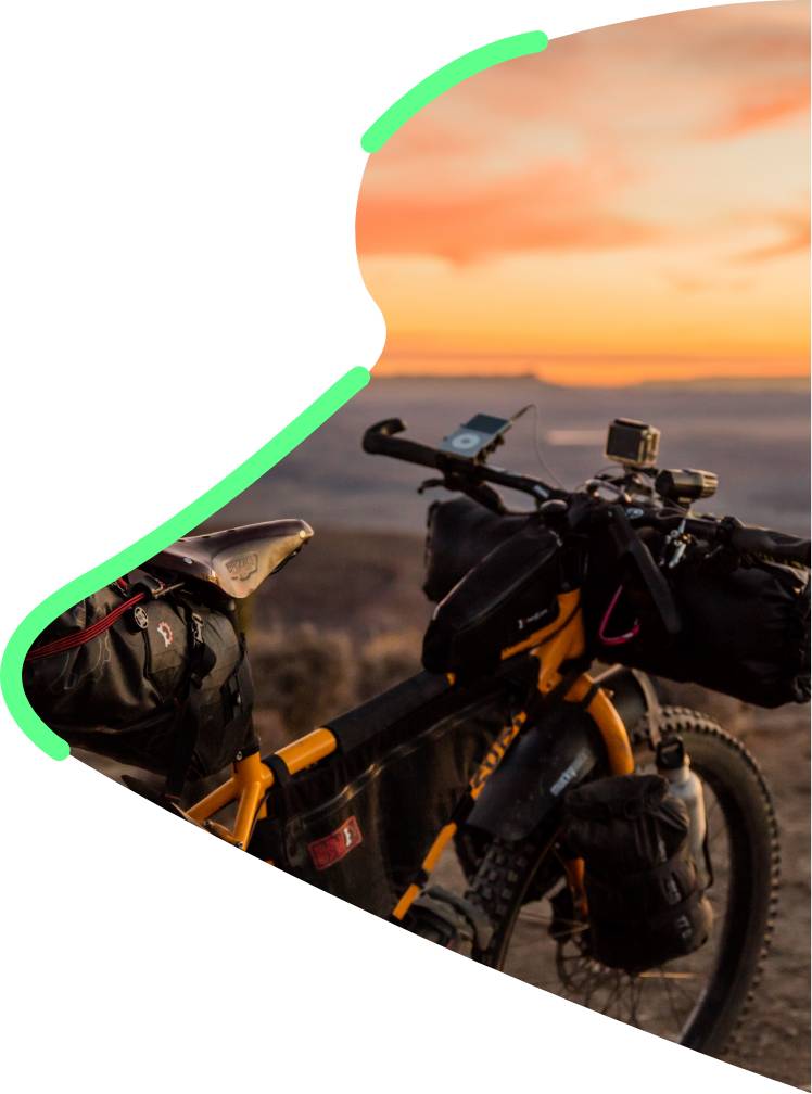 Vélo dans le sunset