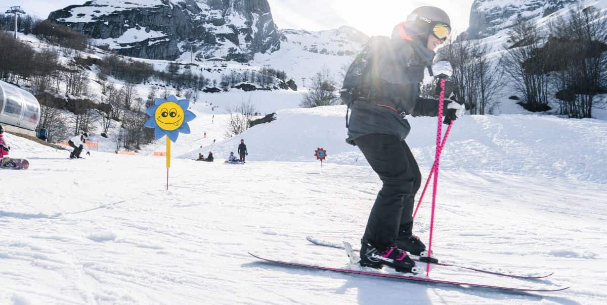 skieur dans une zone debutant ski skieur debutant ski avril 2023