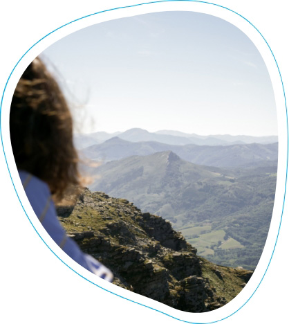 Panorama au sommet de La Rhune