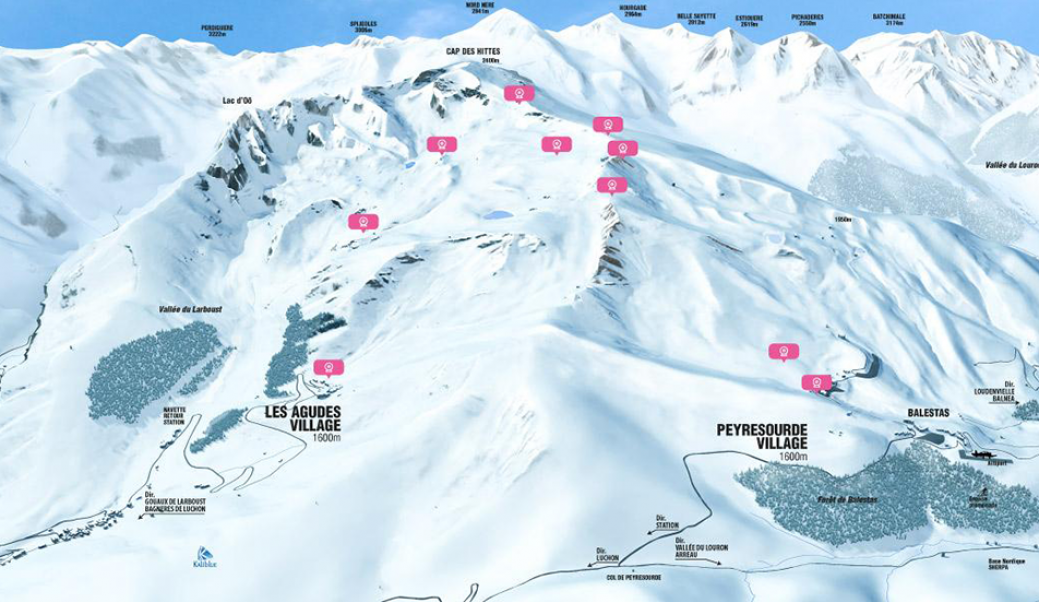 carte des cameras peyragudes plan webcams peyragudes