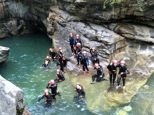 canyoning en été à cauterets n'py