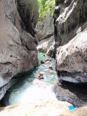 canyoning en été à cauterets n'py