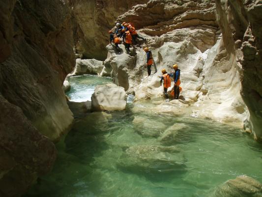 canyoning en été à cauterets n'py
