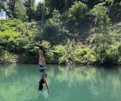 saut élastique viaduc arudy
