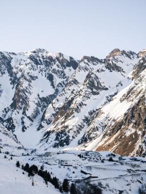 Paysage montagne hiver 